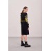 Knitted dress "Flowers" yellow/black